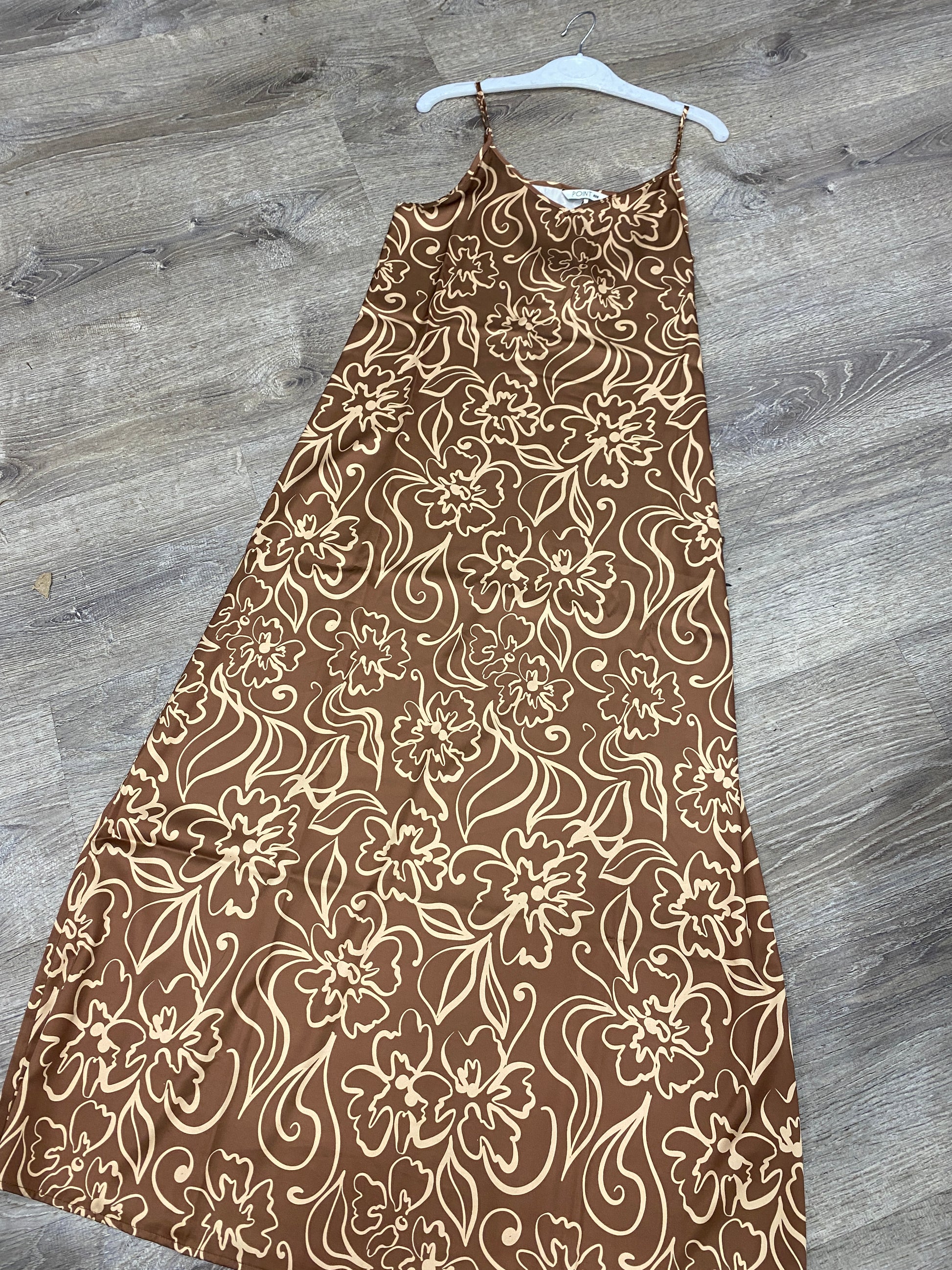 point satin maxi dress Point Satin Straight Slip Dress