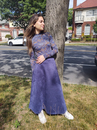 LADIES SUEDE A - LINE MIDI SKIRT