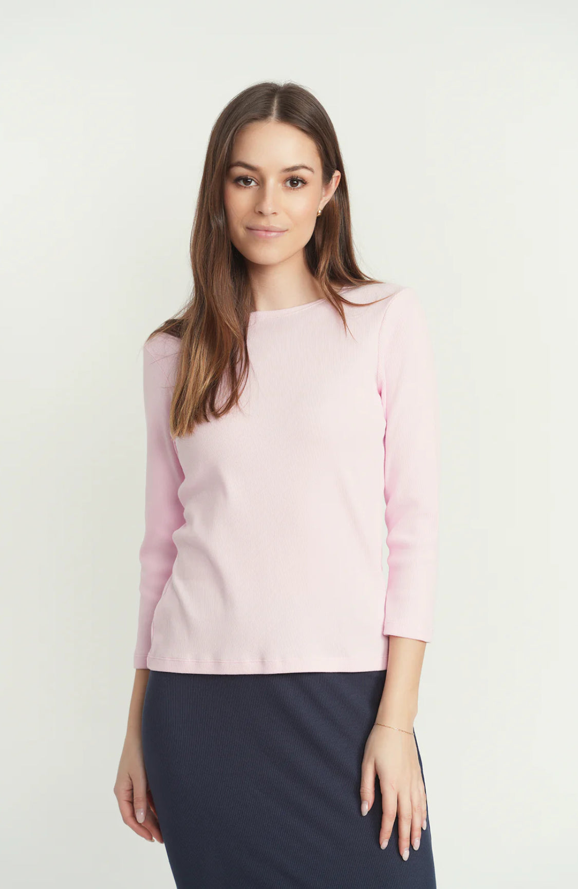 POINT 3/4 SLEEVE  CREW NECK