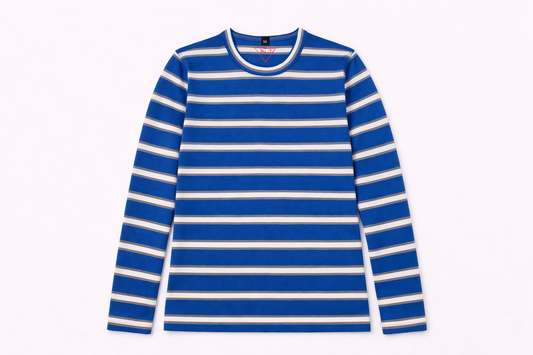 24/7 STRIPED BLUE TEE