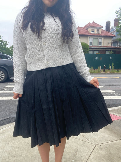 FILLMORE DENIM PLEAT SKIRT