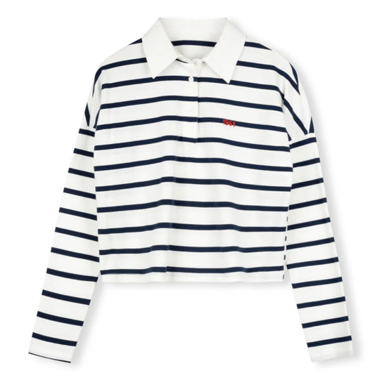 STRIPED COLLERED TEE
