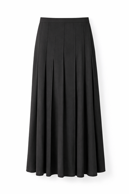 MIDI DENIM PLEATED SKIRT