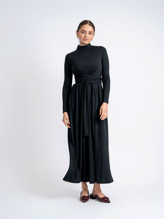 TIE MIDI DRESS
