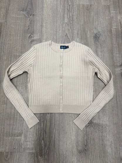 RIBBED CROPPED  CARDIGAN