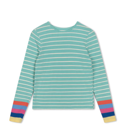 POINT CUFF STRIPE TEE