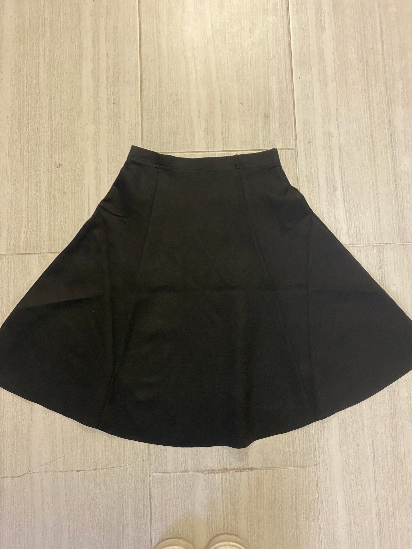 BLACK PANELLED SKIRT