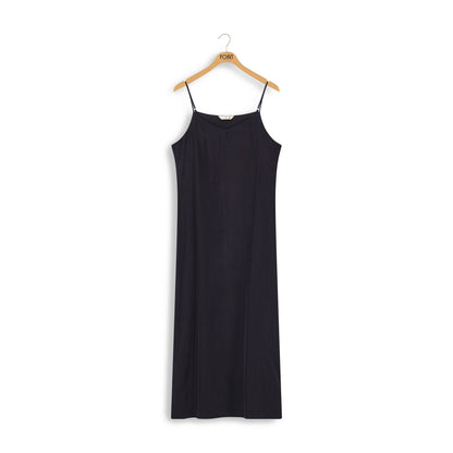 POINT SUEDED A-LINE SLIP DRESS