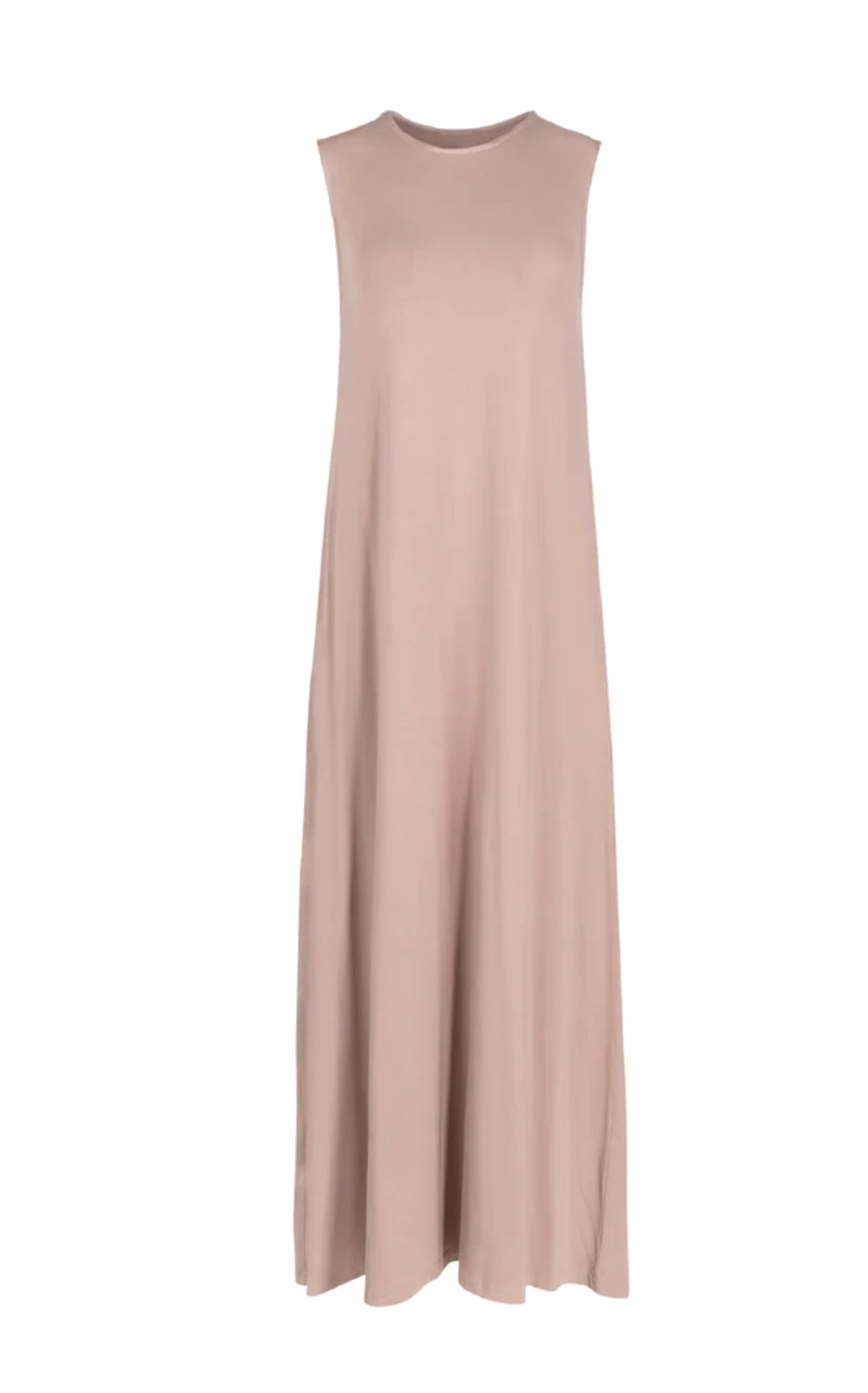 SLEEVELESS STRAIGHT MAXI DRESS