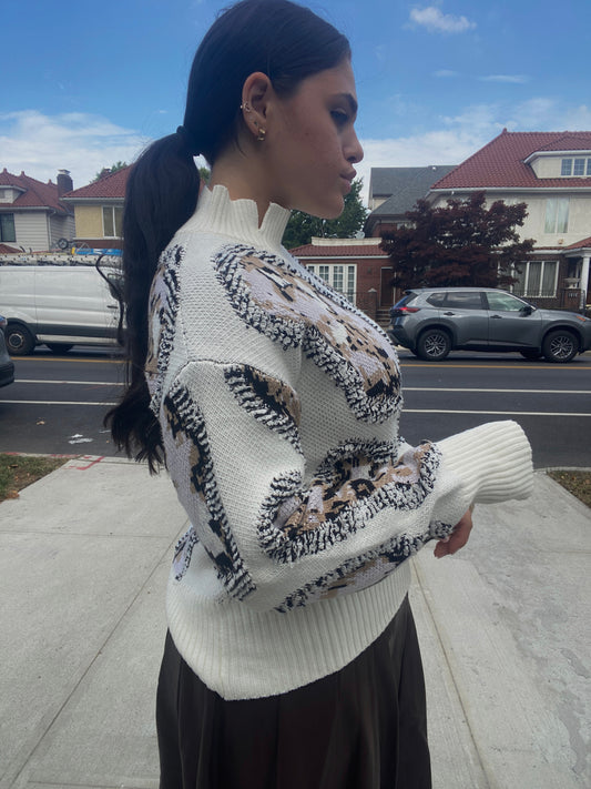 MULTI FLORAL SWEATER