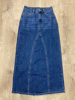 Load image into Gallery viewer, DENIM TWO TONE MAXI SKIRT
