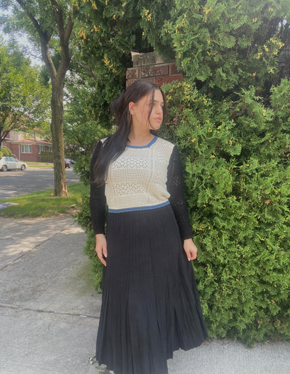 CORDUROY PLEATED SKIRT