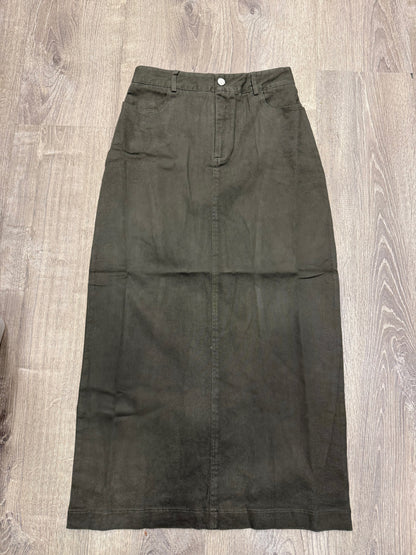 DENIM STRAIGHT MAXI SKIRT