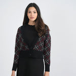 Load image into Gallery viewer, CHECKERED KNIT CARDIGAN

