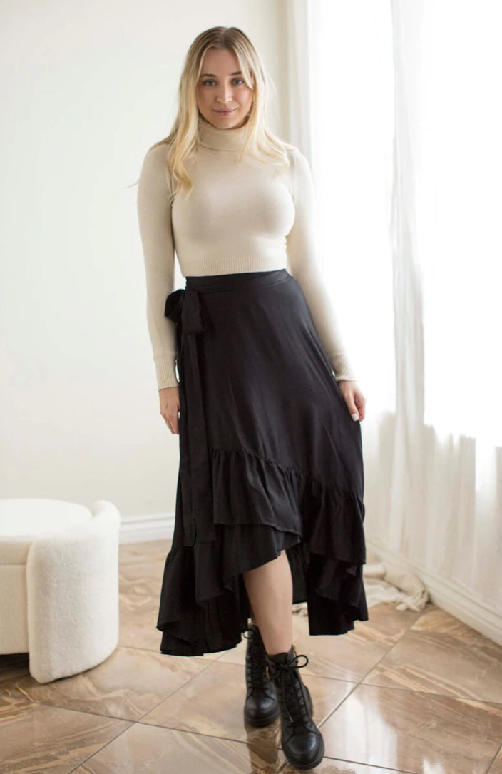 FAUX WRAP SKIRT