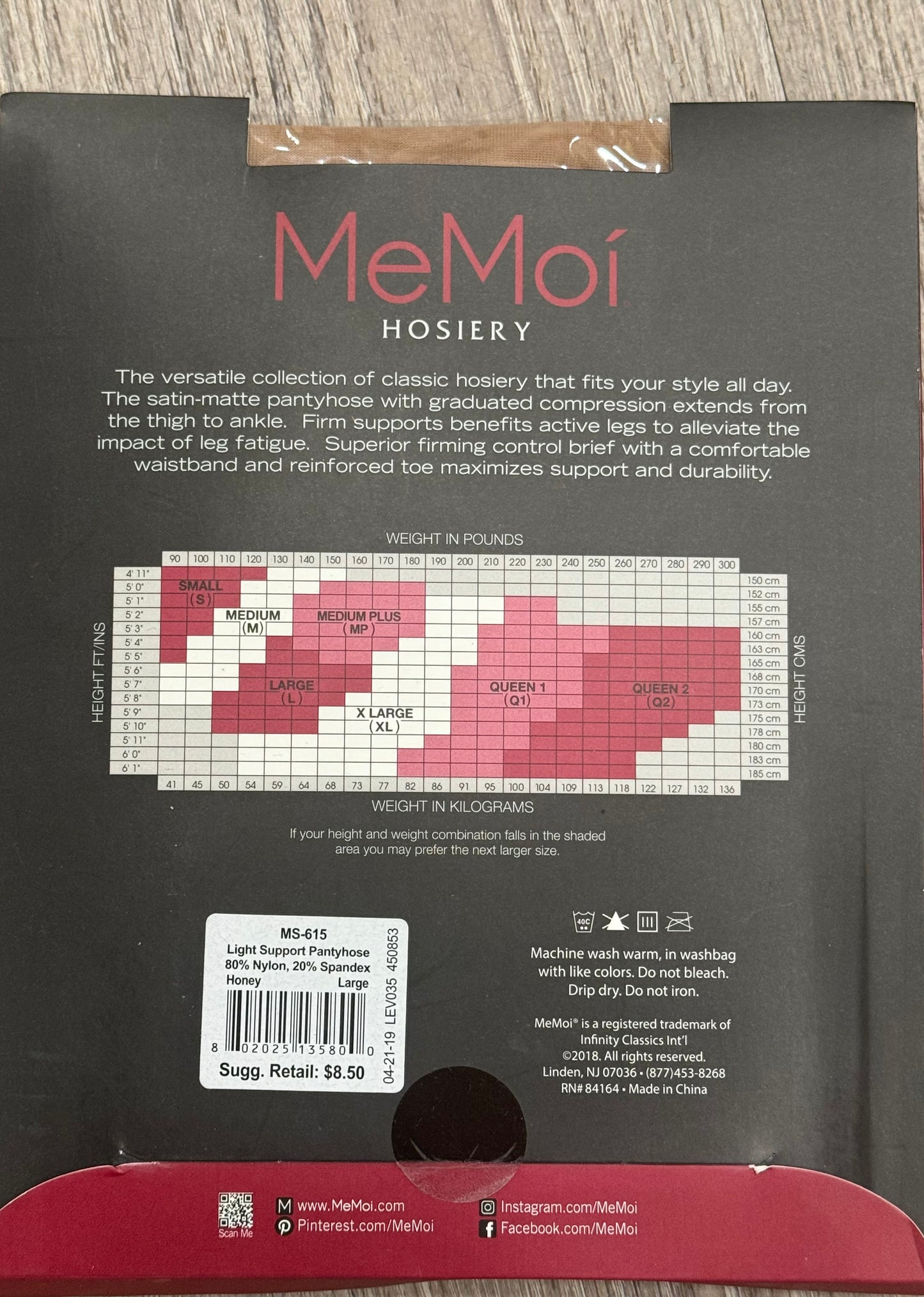 MEMOI LIGHT SUPPORT PANTYHOSE