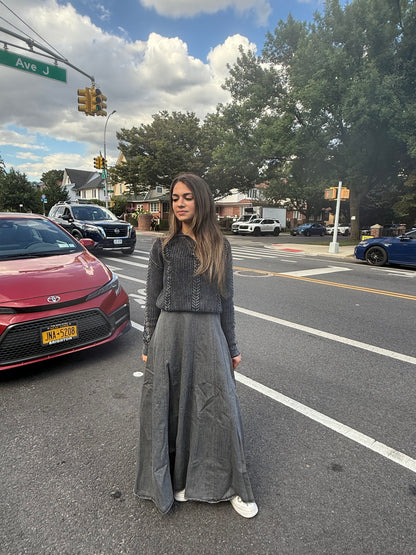 DENIM PANEL JUMPER