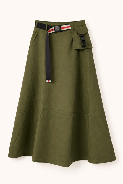 A-LINE BUCKLE SKIRT