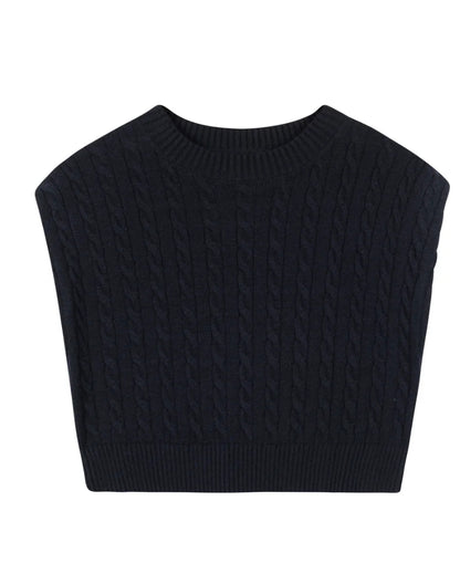 POINT CABLE KNIT VEST