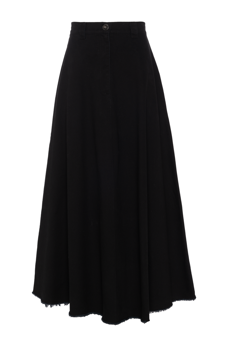 TWILL A-LINE SKIRT