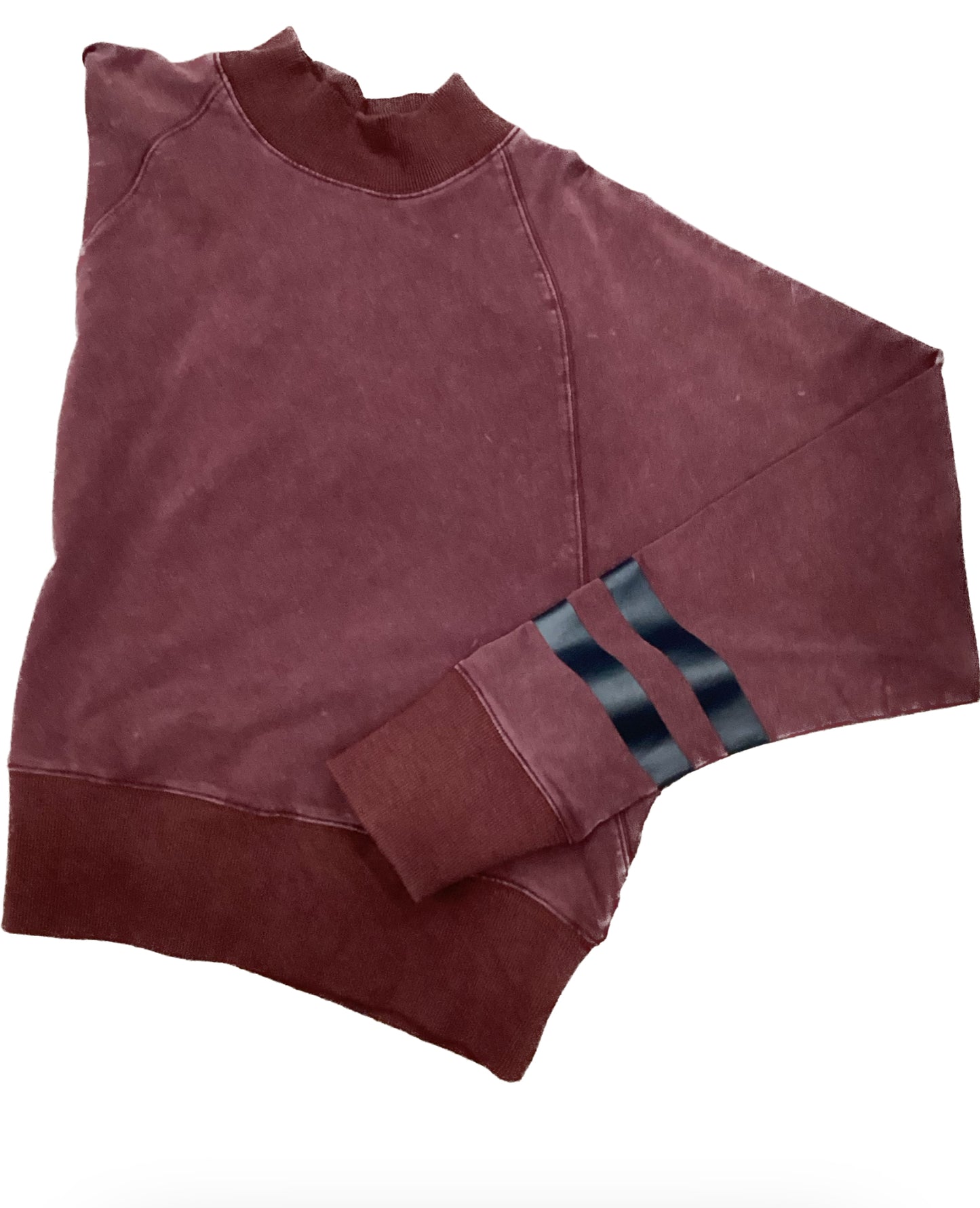 Berry Striped-Sleeve Sweater