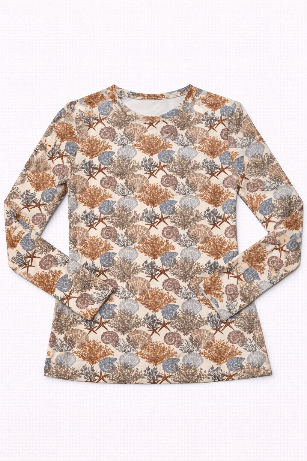 CAMEL/DENIM PRINTED TEE