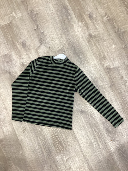 STRIPED OLIVE TOP