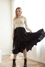 Load image into Gallery viewer, FAUX WRAP SKIRT
