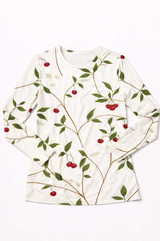 CHERRY FLORAL TEE