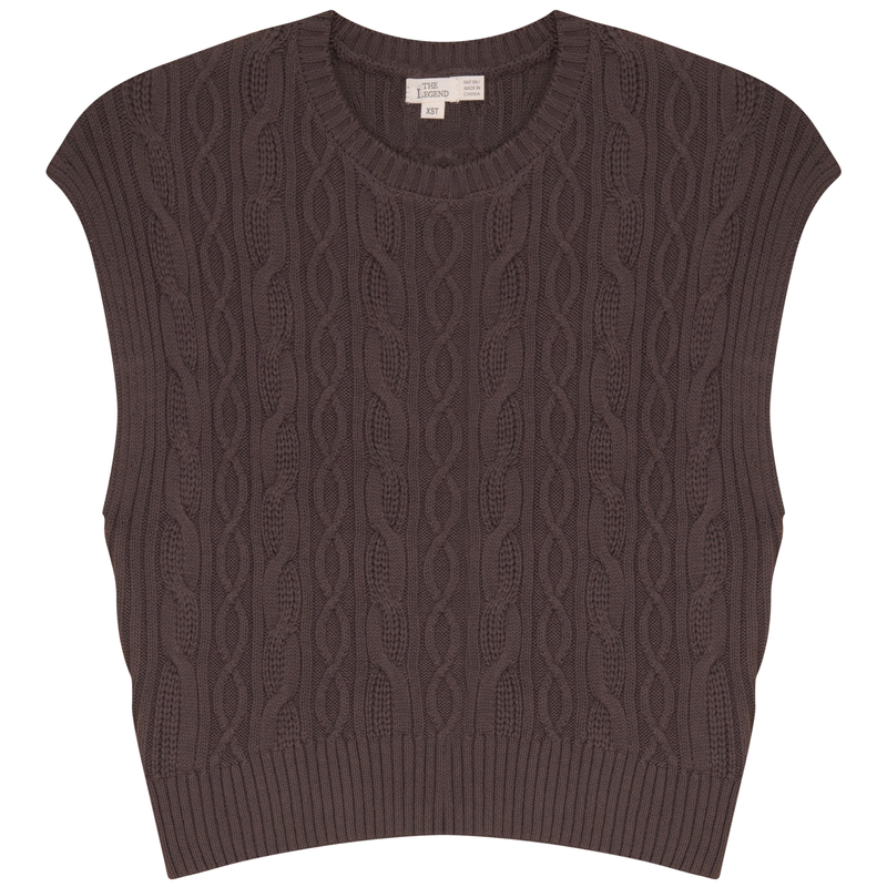 CABLE KNIT CROP VEST