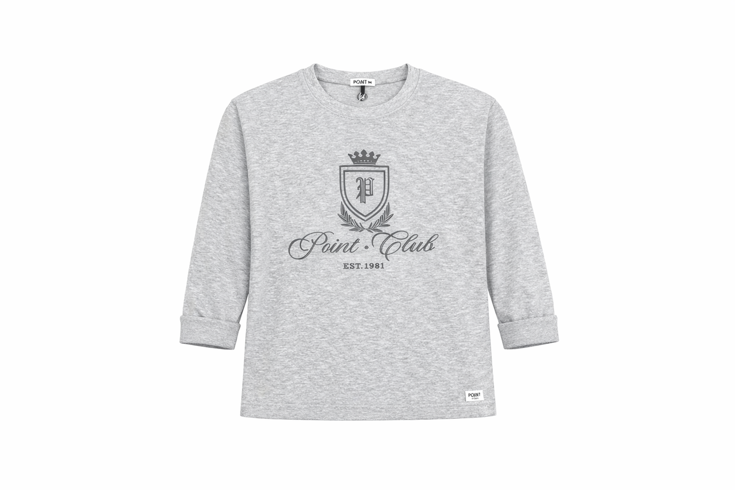 POINT GRAPHIC ROLL CUFF TEE