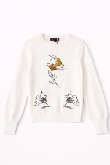 WHITE DETAILED FLORAL SET