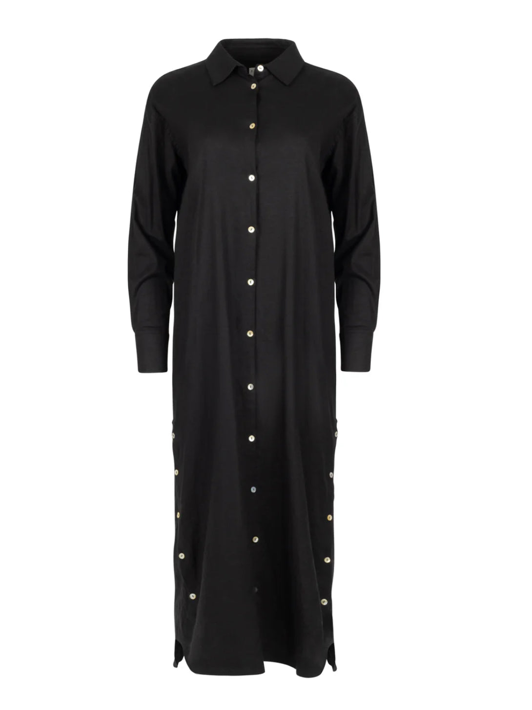 POINT LINEN SHIRT DRESS