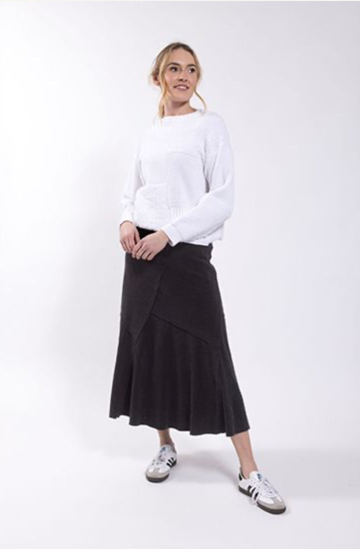 CORDUROY PANEL SKIRT