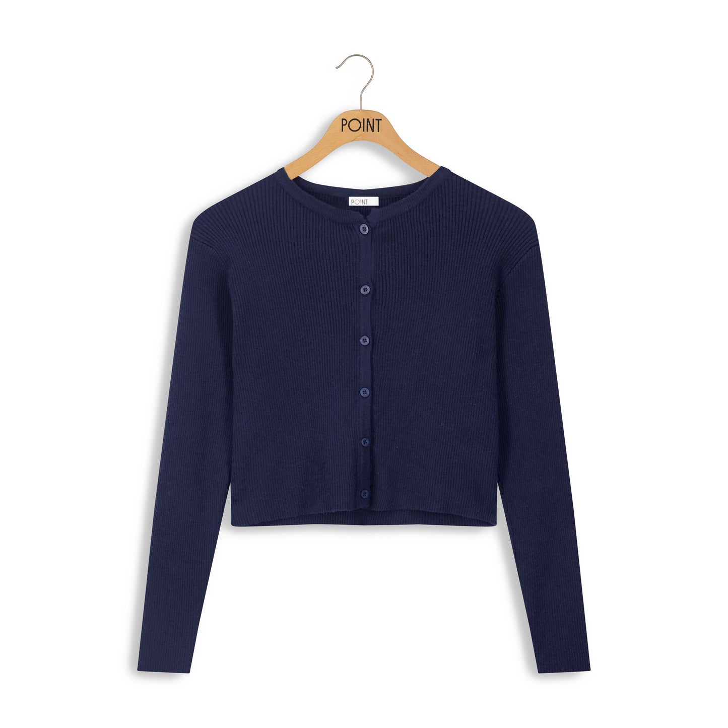 POINT KNIT CROPPED CARDIGAN