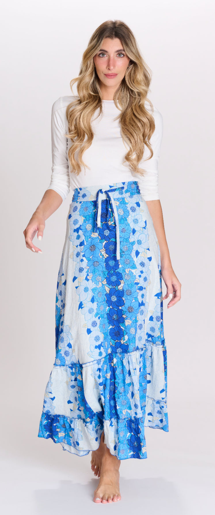 THE BLUE FLORAL SKIRT