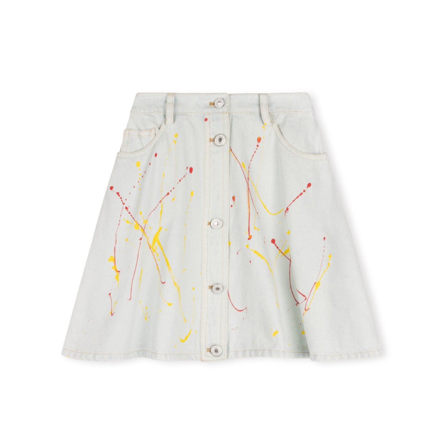 PAINT SPLATTER DENIM SKIRT