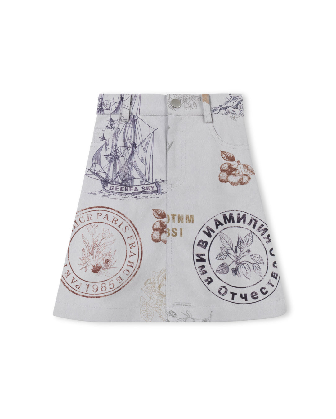 ROMY STAMP PRINTED SKIRT