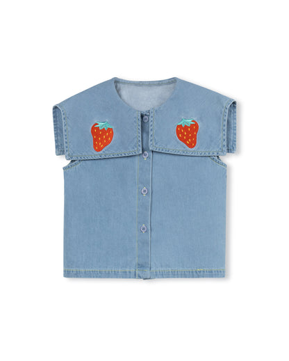 TATE STRAWBERRY DENIM SET