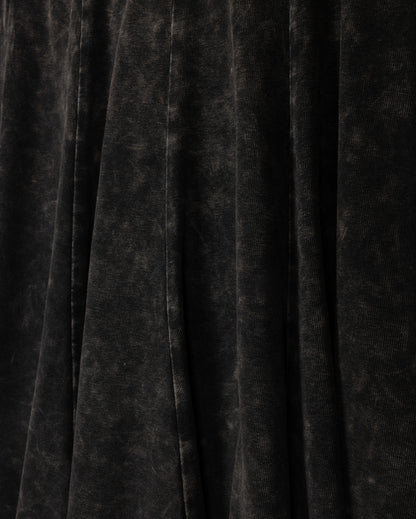 ELASTIC WAIST PANEL KNEE SKIRT