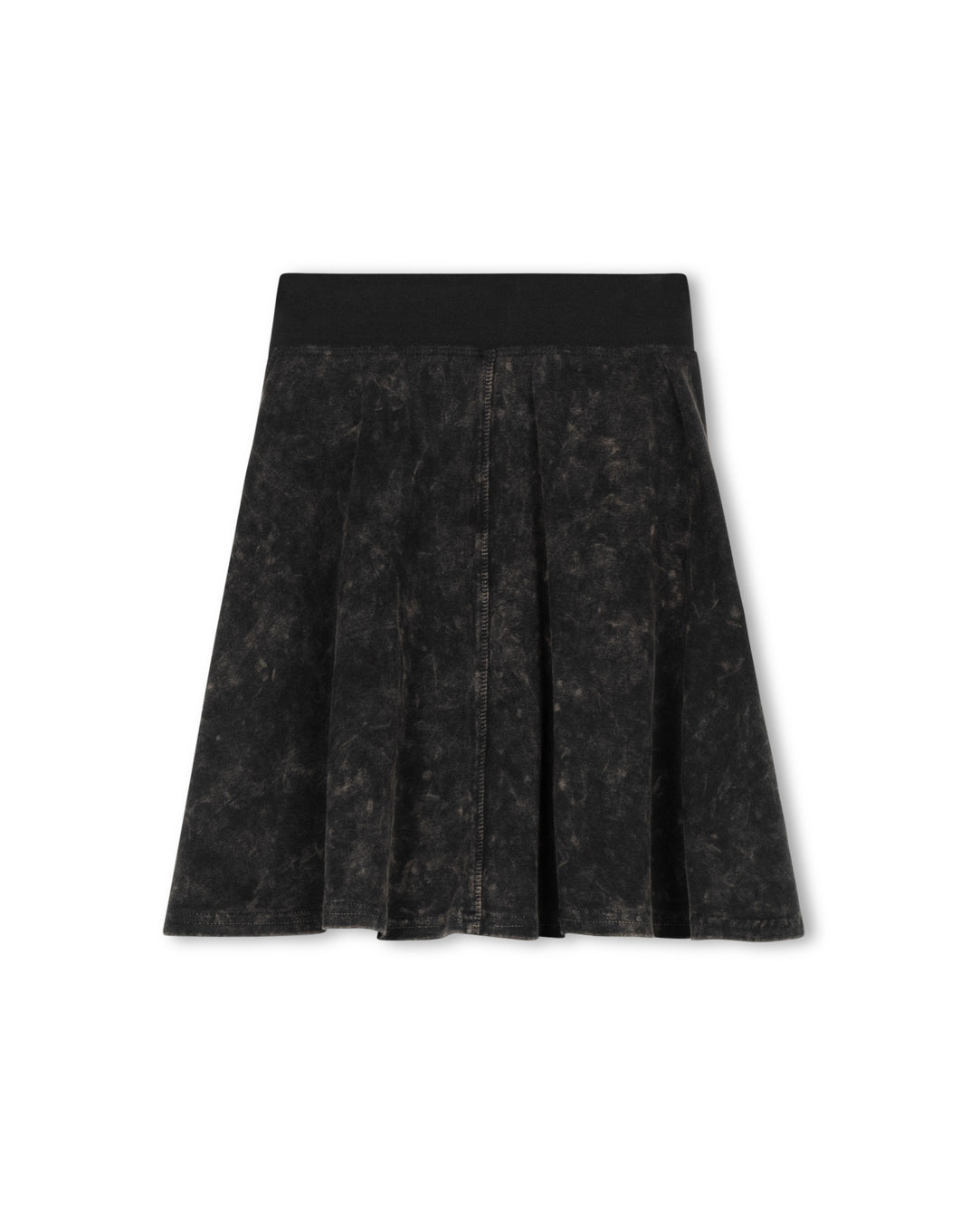 ELASTIC WAIST PANEL KNEE SKIRT