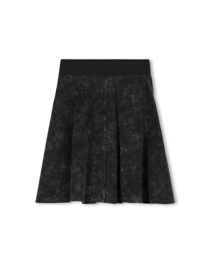 ELASTIC WAIST PANEL KNEE SKIRT