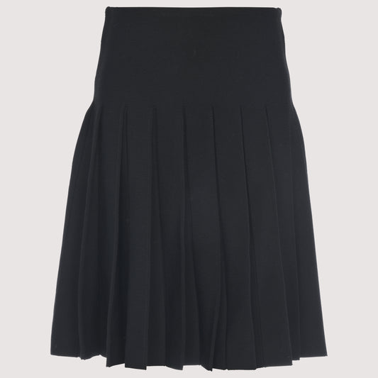 SILK KNIT PLEATED SKIRT