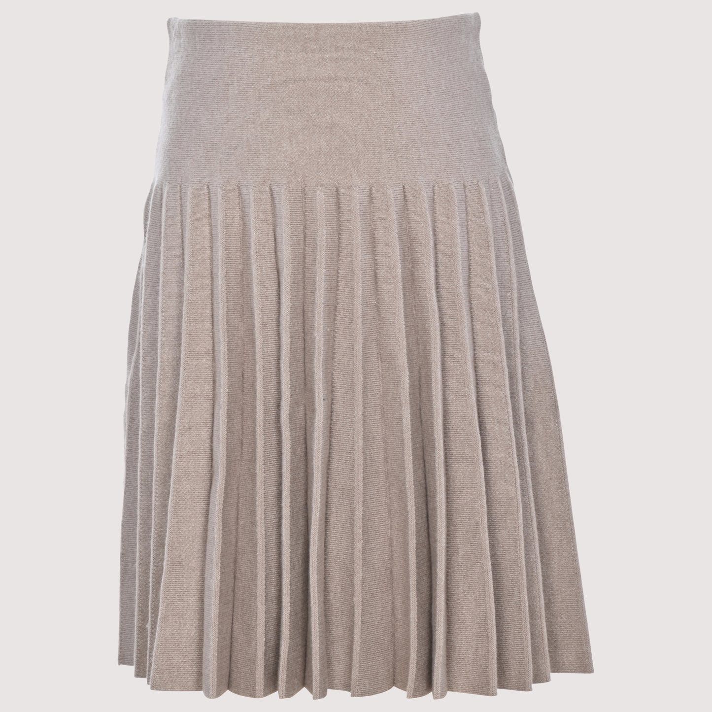 KNIT DROP PLEATED SKIRT