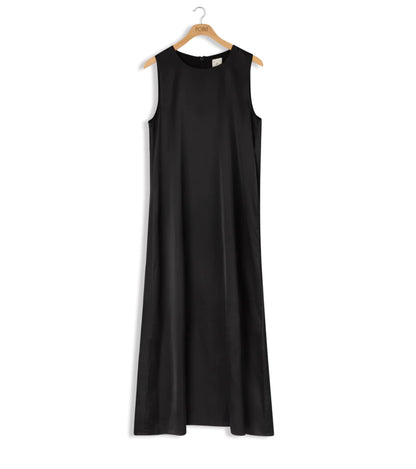 POINT SATIN MAXI DRESS