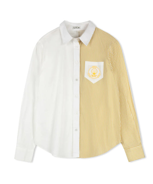 POINT HALF STRIPPED BUTTON UP