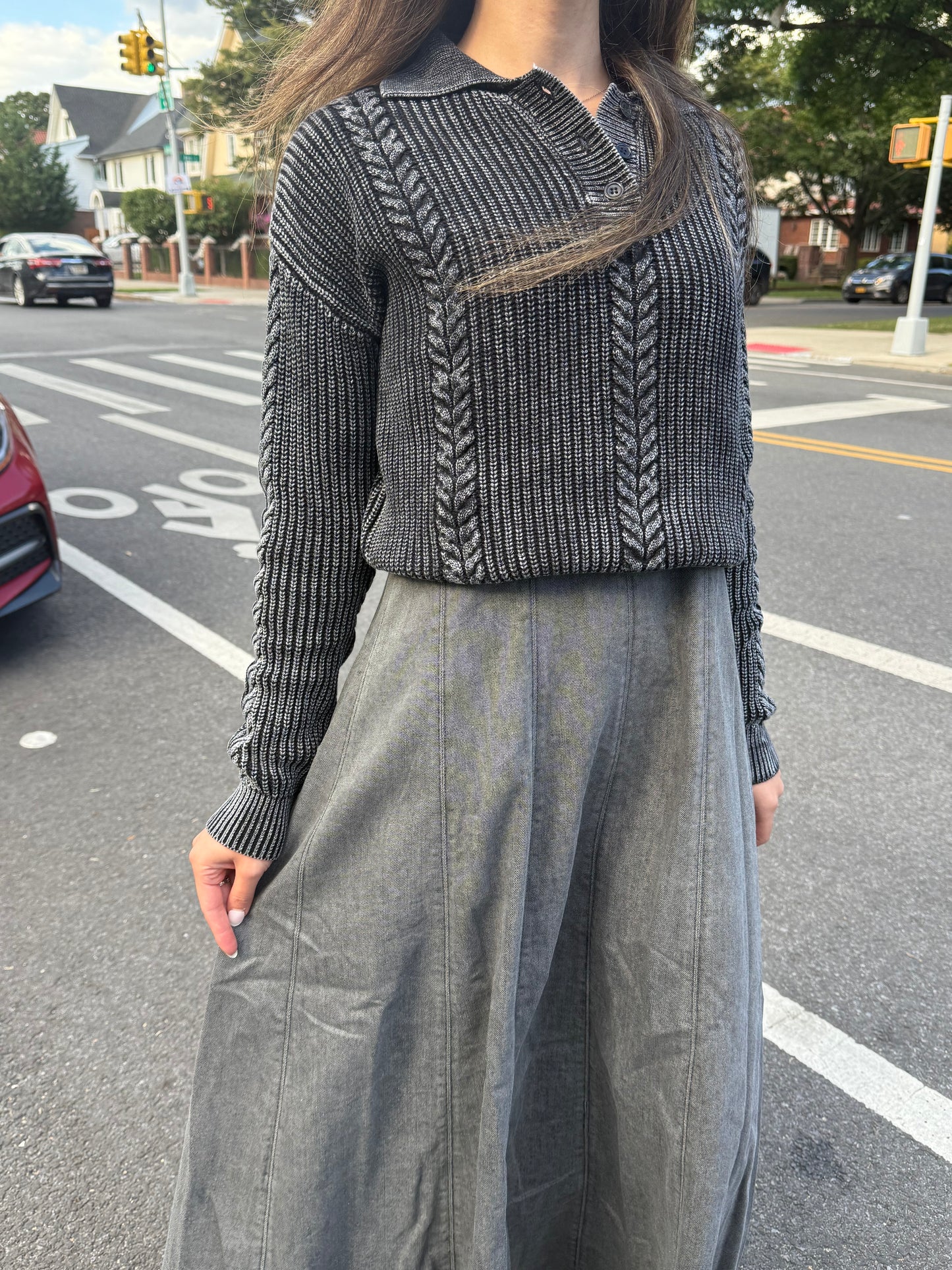 DENIM PANEL JUMPER