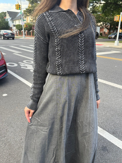 DENIM PANEL JUMPER