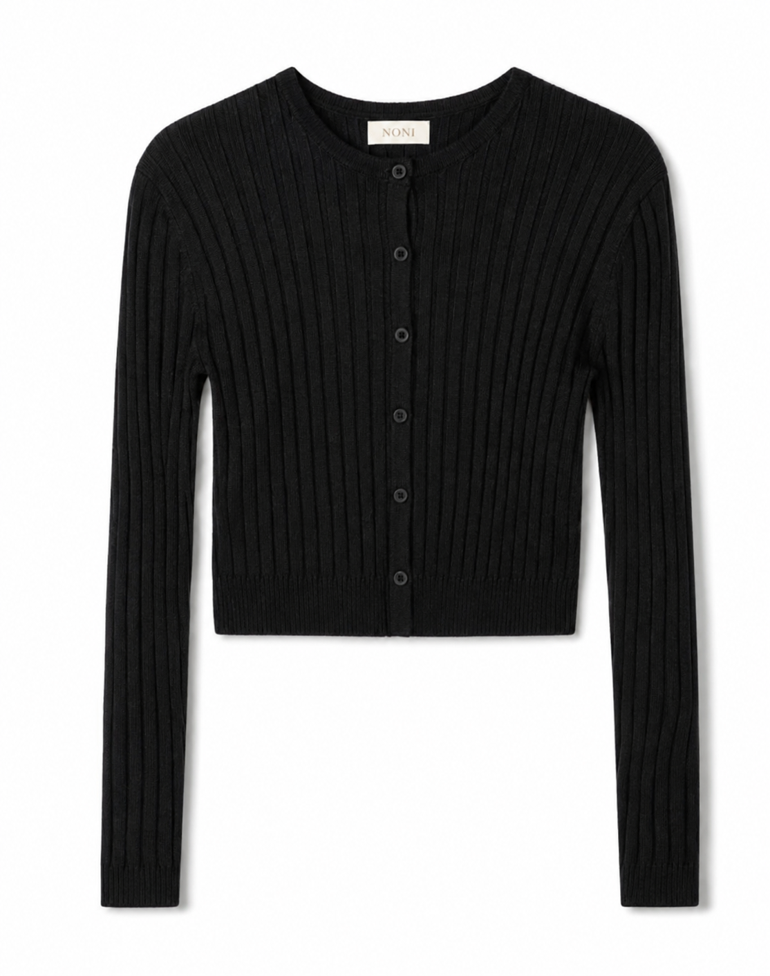 PLEATED WIDE RIB CROPPRD KINT CSTDIGAN