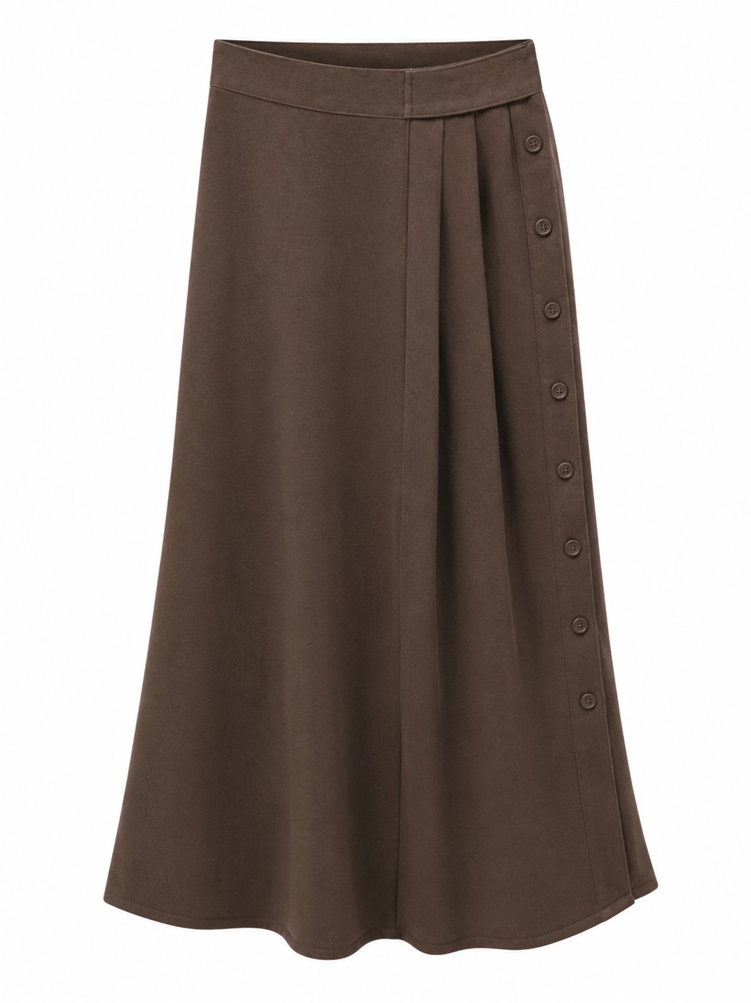 WOOL SIDE PLEATED SKIRT